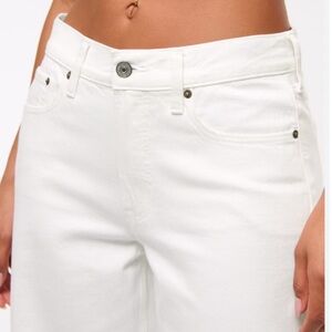 Abercrombie and Fitch Stretch White Skinny Mid-rise Leggings 27 L 4 Tall